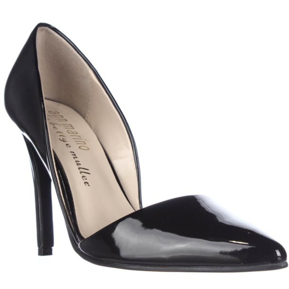 Ann Marino by Bettey Muller April D’Orsey Black Pointed Toe Pumps Size 8